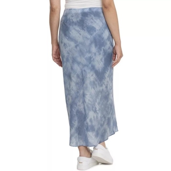 Madewell Cloud Midi Skirt Blue Tie-Dye Print Pull-On Size 8 NWT - Picture 2 of 4